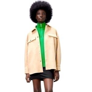 Zara Pink/Beige Soft Jacket NWT